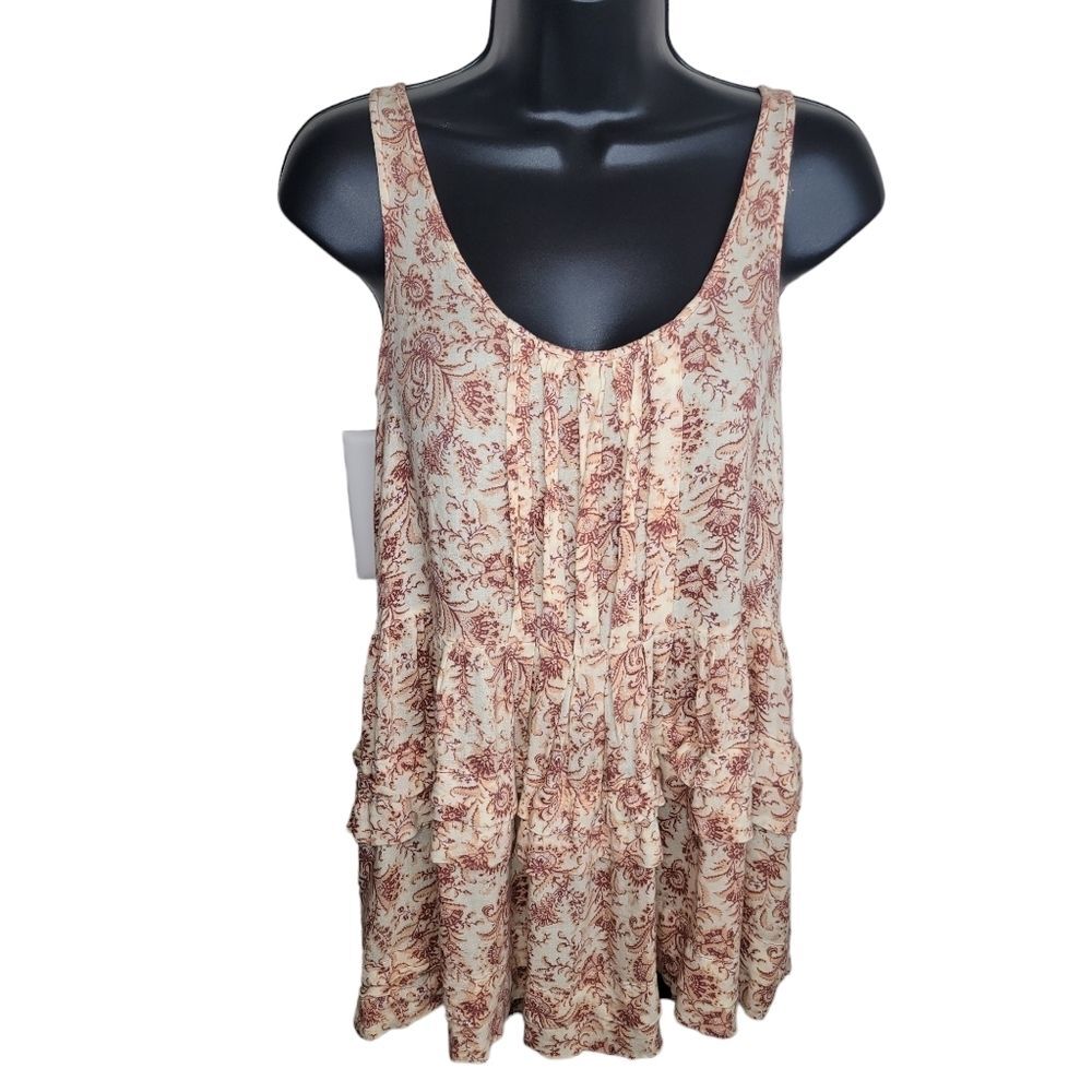Intimately Free People floral tiered tank top size small